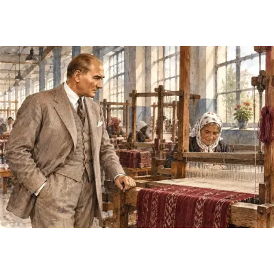 Atatürk Dokuma Atölyesinde Kanvas Tablo