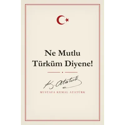 Ne Mutlu Türküm Diyene Atatürk Sözü Kanvas Tablo