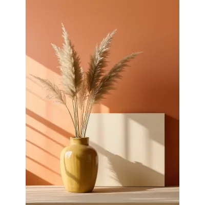Bohem Pampas Otları Kanvas Tablo