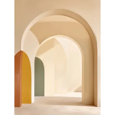Krem Bohem Kemer Formlar Kanvas Tablo