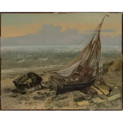 Courbet Balıkçı Teknesi Kanvas Tablo