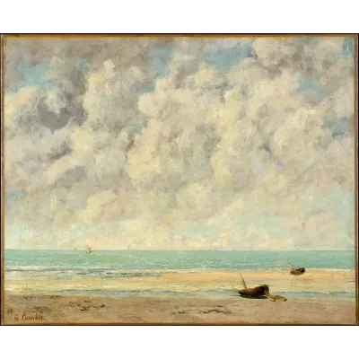 Courbet Sakin Deniz Kanvas Tablo