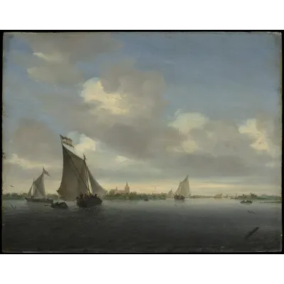 Salomon van Ruysdael Deniz Manzarası Kanvas Tablo