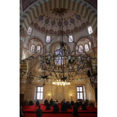 Osmanlı Mihrimah Sultan Camii İç Mekânı Kanvas Tablo