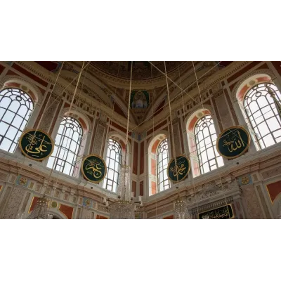 Osmanlı Ortaköy Camii İç Mekânı Kanvas Tablo