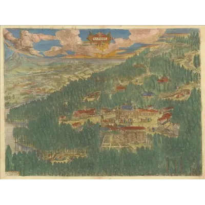 Abraham Ortelius Antakya Defne Bahçeleri Manzarası Kanvas Tablo