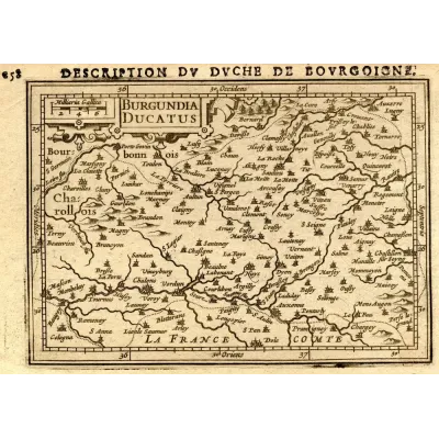 Abraham Ortelius Burgonya Haritası Kanvas Tablo