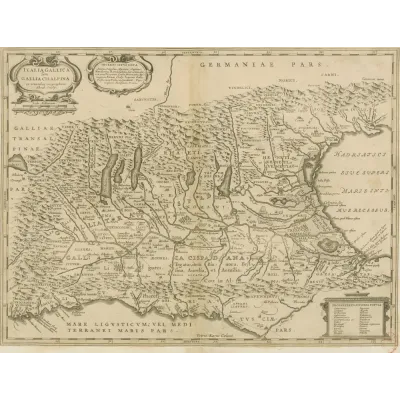 Abraham Ortelius Kuzey İtalya Haritası 1584 Kanvas Tablo