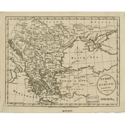 John Fielding Avrupa Türkiyesi Haritası 1783 Kanvas Tablo
