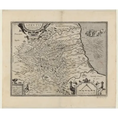 Natale Bonifacio Abruzzo Haritası 1590 Kanvas Tablo