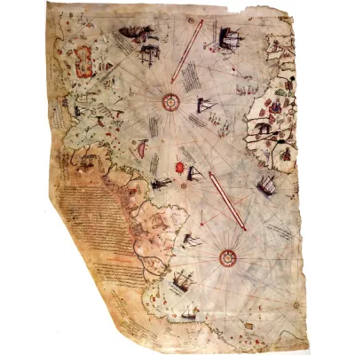 Piri Reis Dünya Haritası 1513 Kanvas Tablo