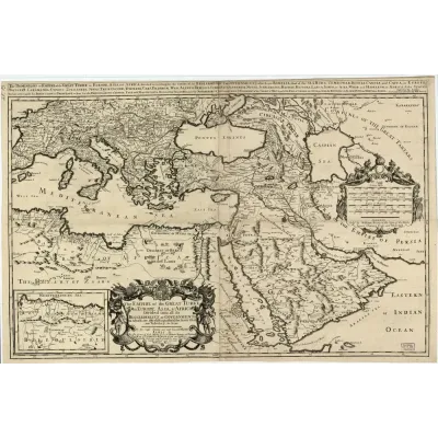 William Berry Büyük Türk İmparatorluğu Haritası 1680 Kanvas Tablo