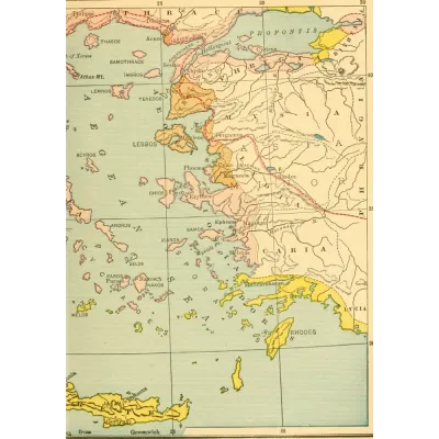 Willis Mason West Antik Dünya Haritası 1913 Kanvas Tablo