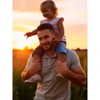 Baba ve Kız Kanvas Tablo