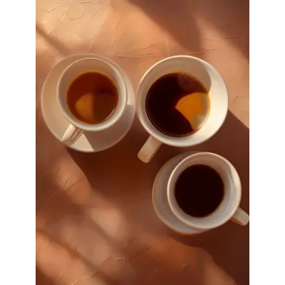 Üç Fincan Çay Kanvas Tablo