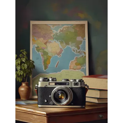 Fotoğraf Makinesi Kanvas Tablo