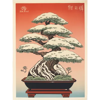 Bonsai Ağacı Kanvas Tablo