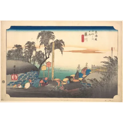 Hiroshige Fujikawa'da Sınır Kapısı Kanvas Tablo