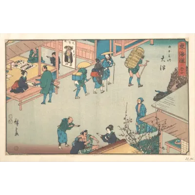 Japon Ekolü Otsu Durağı Kanvas Tablo