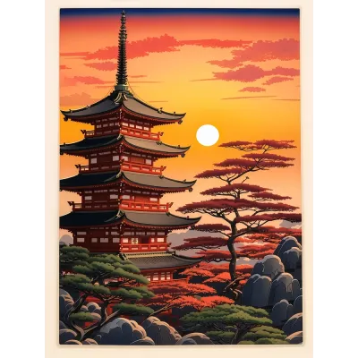 Pagoda Kanvas Tablo