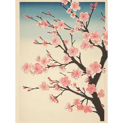 Sakura Dalı Kanvas Tablo
