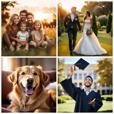 Kişiye Özel Fotoğraf Kolajı Kanvas Tablo