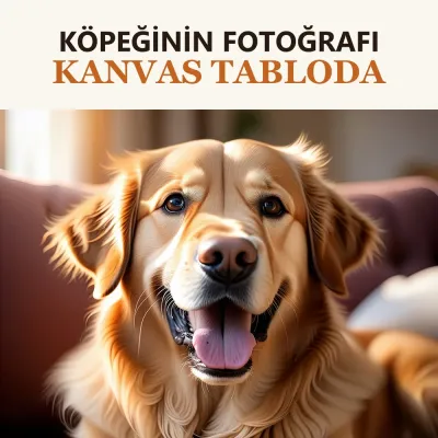 Kişiye Özel Köpek Fotoğrafı Kanvas Tablo