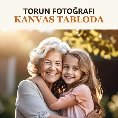Kişiye Özel Torun Fotoğrafı Kanvas Tablo