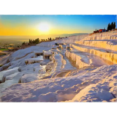 Pamukkale Travertenleri Kanvas Tablo