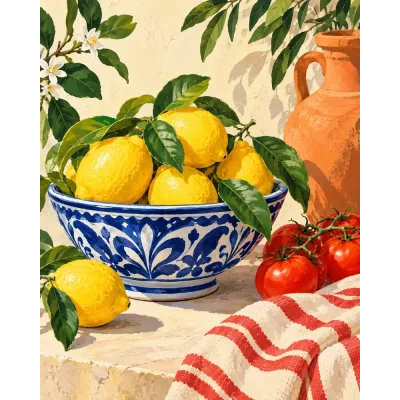 Akdeniz Limonları Kanvas Tablo