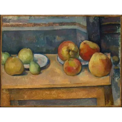 Cézanne Elma ve Armutlu Natürmort Kanvas Tablo