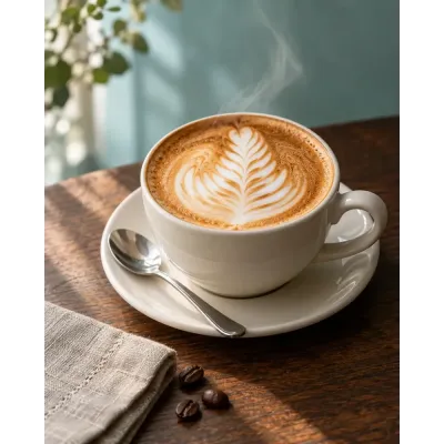 Latte Art Kahve Fincanı Kanvas Tablo