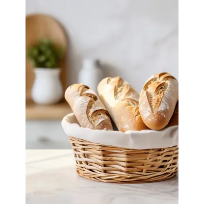 Modern Ekmek Sepeti VI Kanvas Tablo