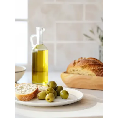 Modern Zeytin ve Zeytinyağı VI Kanvas Tablo