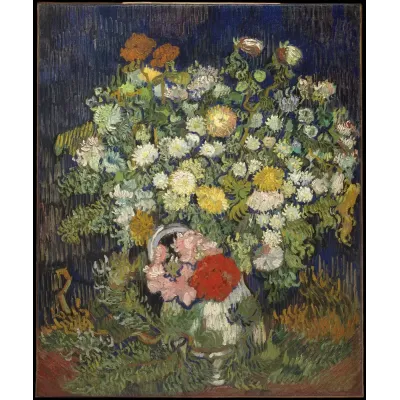 Vincent van Gogh Vazoda Çiçek Buketi Kanvas Tablo