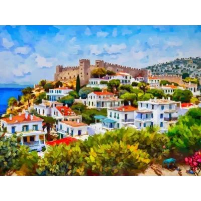 Bodrum Kalesi VI Kanvas Tablo