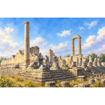 Didim Apollon Tapınağı Kanvas Tablo