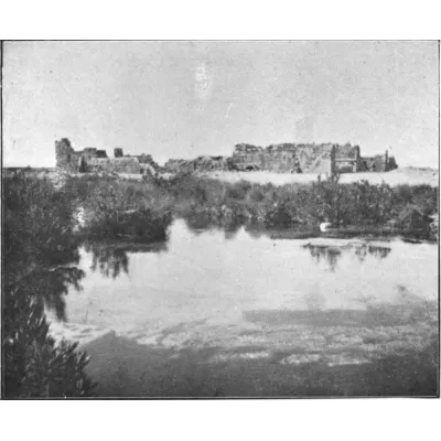Eski Denizli Fotoğrafı Göl Kıyısında Kale Kanvas Tablo
