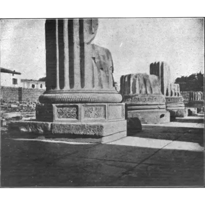 Eski Didim Fotoğrafı Sütun Kaidesi Kanvas Tablo