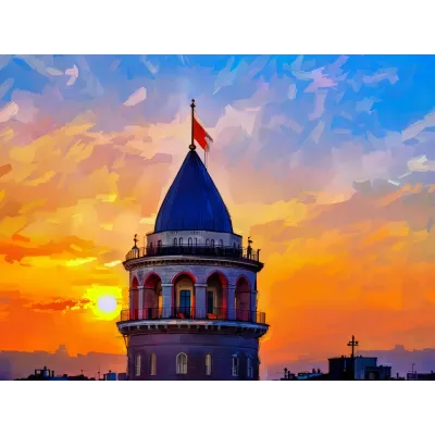 Galata Kulesi Kanvas Tablo