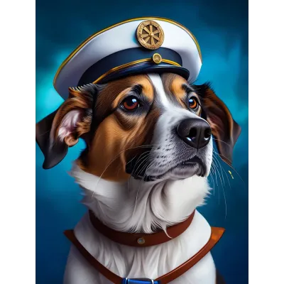 Kaptan Köpek Kanvas Tablo