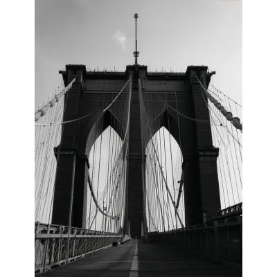 Siyah Beyaz Film New York Köprüsü Kanvas Tablo