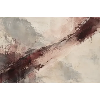 Pembe Mor Fırça Darbesi Minimal Soyut Kanvas Tablo