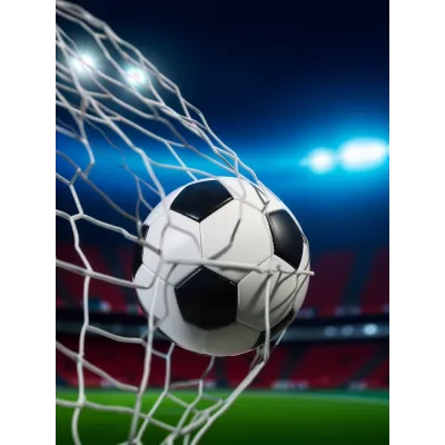 Bordo Mavi Gol Anı Kanvas Tablo