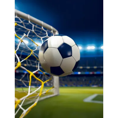 Sarı Lacivert Gol Anı Kanvas Tablo