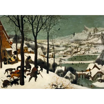 Bruegel Karda Avcılar Kanvas Tablo