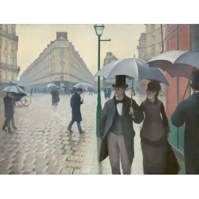 Caillebotte Paris Sokağı, Yağmurlu Gün Kanvas Tablo