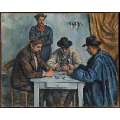 Cézanne Kâğıt Oynayanlar Kanvas Tablo