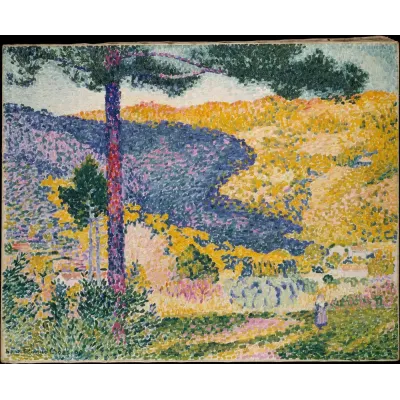 Henri-Edmond Cross Köknarlı Vadi Kanvas Tablo