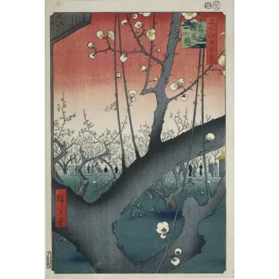 Hiroshige Kameido’da Erik Bahçesi Kanvas Tablo
